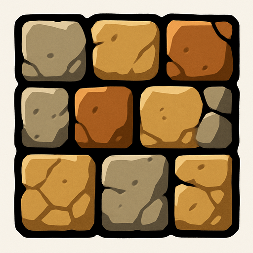 stone, cell for wall.
In-Game asset.  2d.  High contrast.  No shadows