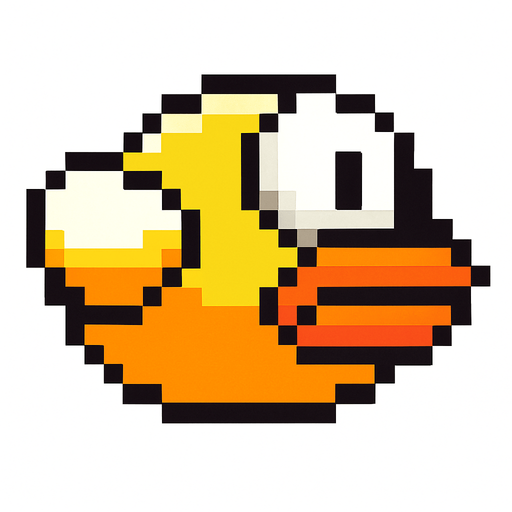 Flapy bird kuşu çiz detaylı ve aşırı benzesin.
In-Game asset.  High contrast.  No shadows