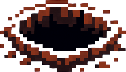 piksel çukur.
In-Game asset.  2d.  High contrast.  No shadows