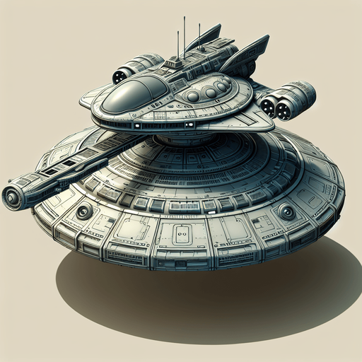 alien ship, flying saucer.
Single Game Texture. In-Game asset. 2d. Blank background. High contrast. No shadows.