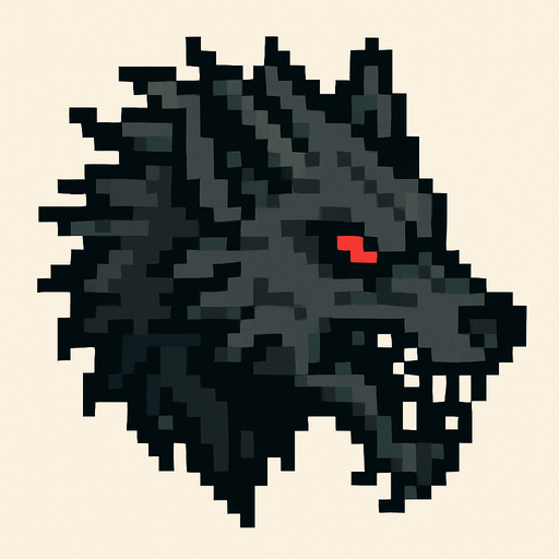 werewolf red eye pixel.
In-Game asset.  2d.  High contrast.  No shadows