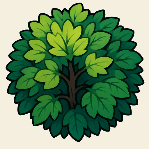 Kuş bakışı agaç.
In-Game asset.  2d.  High contrast.  No shadows