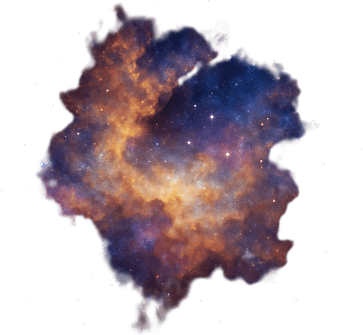 Top view of space cloud.
