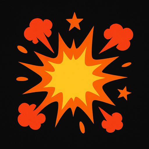 2d explosion effect.
In-Game asset.  2d.  High contrast.  No shadows