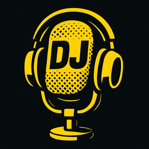 sarı dj mikrofonu cool.
In-Game asset.  2d.  High contrast.  No shadows