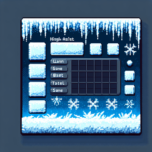 plain frosty user interface panel. pixelated. 8 bit. Single Game Texture. In-Game asset. 2d. High contrast. No shadows.