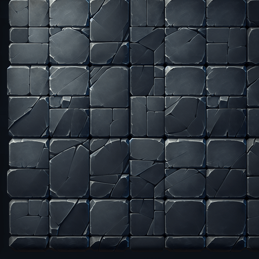 dark slate tiled texture.
Single Game Texture. In-Game asset. 2d. Blank background. High contrast. No shadows.