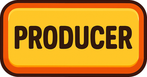 PRODUCER BUTTON.
In-Game asset.  2d.  High contrast.  No shadows