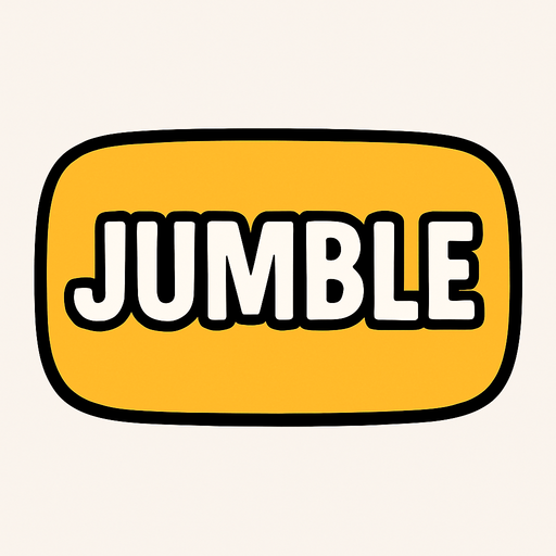 A small button that says Jumble. No shadow.