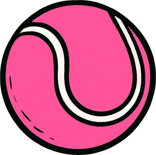 Pink tennis ball.
In-Game asset.  2d.  High contrast.  No shadows