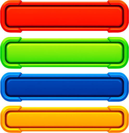 back of Health bars. HD colors. different colors.
In-Game asset.  2d.  High contrast.  No shadows