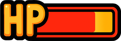 Una barra de vida.
In-Game asset.  2d.  High contrast.  No shadows