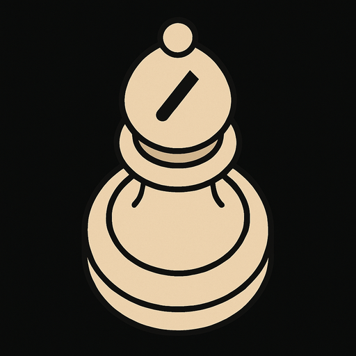 Chess bishop white view frome above.
In-Game asset.  2d.  High contrast.  No shadows