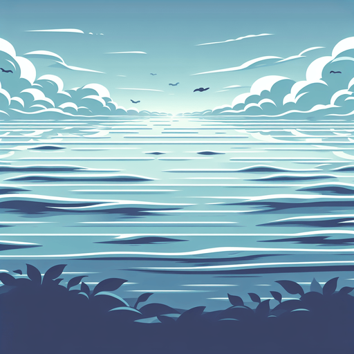 A layer of water for an endless horizontal runner. Pond surface
Single Game Texture. In-Game asset. 2d. Blank background. High contrast. No shadows.