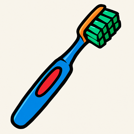 a toothbrush.
In-Game asset.  2d.  High contrast.  No shadows