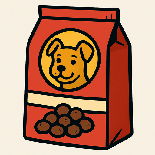 Dog food.
In-Game asset.  2d.  High contrast.  No shadows