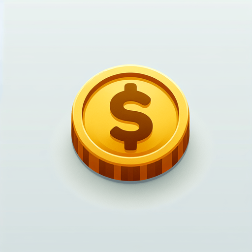 Altın 2d para düz renk.
Single Game Texture.  In-Game asset.  2d.  Blank background.  High contrast.  No shadows