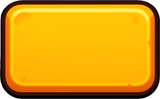 Create a 3D button with rounded corners, and make sure it appears in a rectangular shape..
In-Game asset.  2d.  High contrast.  No shadows