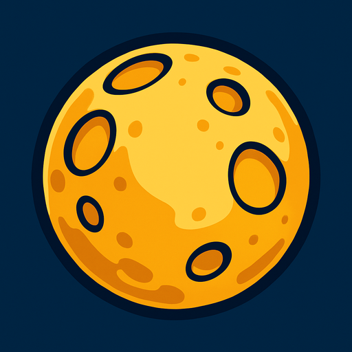moon.
In-Game asset.  2d.  High contrast.  No shadows