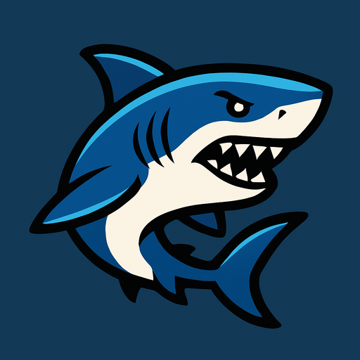 shark.
In-Game asset.  2d.  High contrast.  No shadows