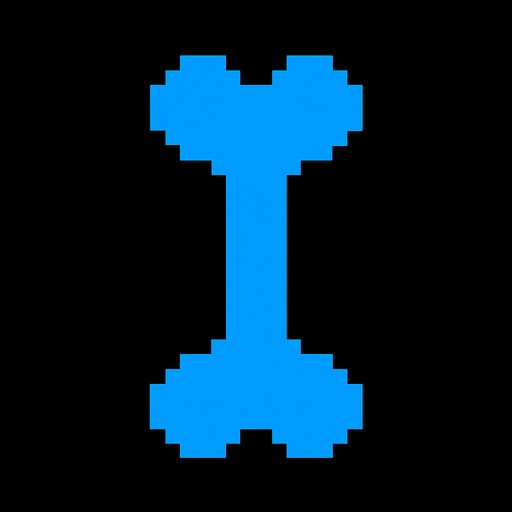 blue bone undertale.
In-Game asset.  2d.  High contrast.  No shadows
