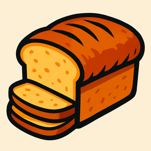 Bread.
In-Game asset.  2d.  High contrast.  No shadows