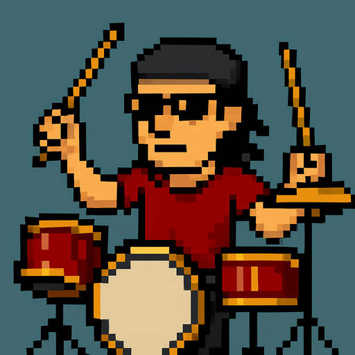 he is holding drumstick