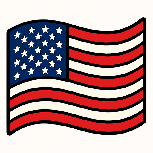 usa flag.
In-Game asset.  2d.  High contrast.  No shadows