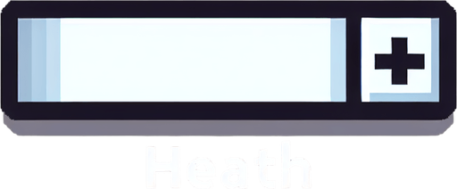 Create a plain empty health bar
Single Game Texture. In-Game asset. 2d. Blank background. High contrast. No shadows.