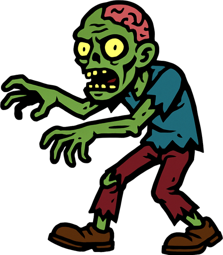 zombie.
In-Game asset.  2d.  High contrast.  No shadows