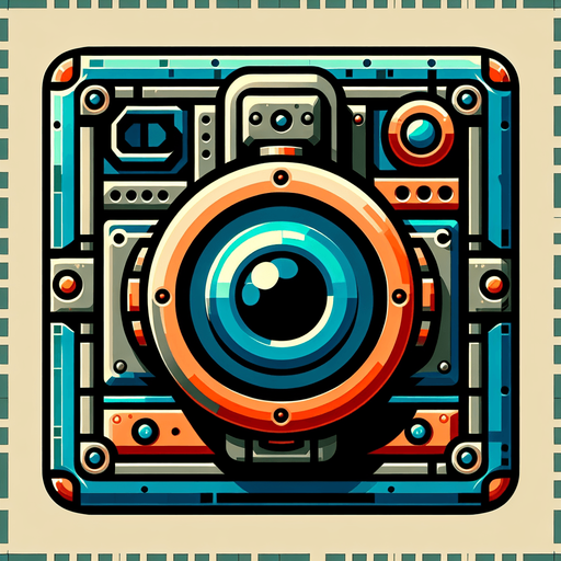 create camera.
Single Game Texture.  In-Game asset.  2d.  Blank background.  High contrast.  No shadows