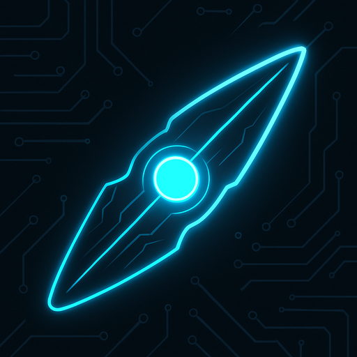 topdown view, sleek digital projectile, bright neon core, streamlined shape, subtle circuit-like lines, glowing edge, minimal futuristic design, fits motherboard environment.
In-Game asset.  2d.  High contrast.  No shadows
