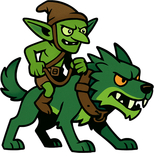 goblin tazısı.
In-Game asset.  2d.  High contrast.  No shadows