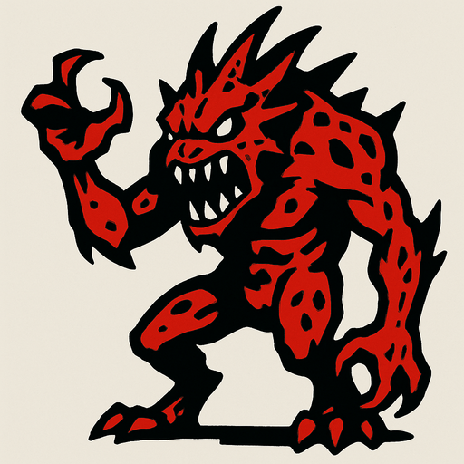 Düşman farklı canavar.
In-Game asset.  2d.  High contrast.  No shadows