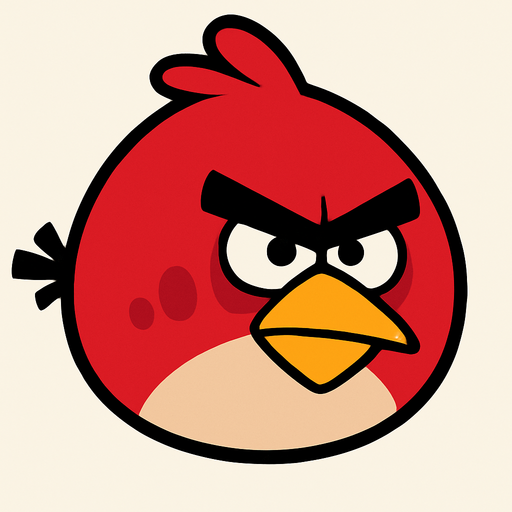 Angry birds red.
In-Game asset.  2d.  High contrast.  No shadows
