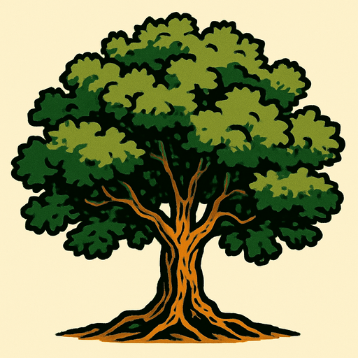 ağaç çınar.
In-Game asset.  2d.  High contrast.  No shadows