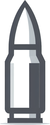 White_bullet_icon.
Single Game Texture. In-Game asset. 2d. Blank background. High contrast. No shadows.