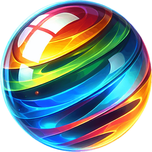 COLORED GLASS MARBLE.
Single Game Texture. In-Game asset. 2d. Blank background. High contrast. No shadows.