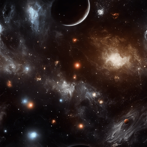 Pitch-dark realistic outer space