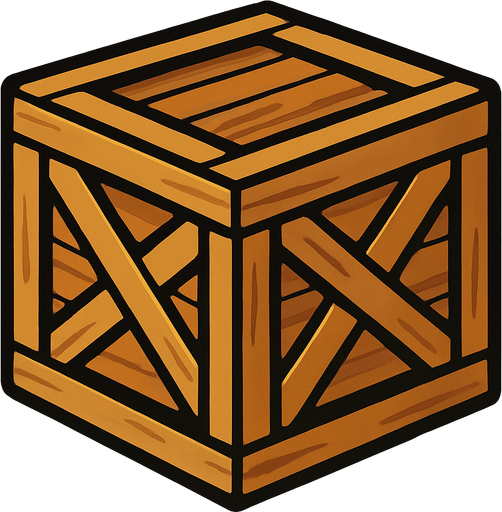 Box.
In-Game asset.  2d.  High contrast.  No shadows