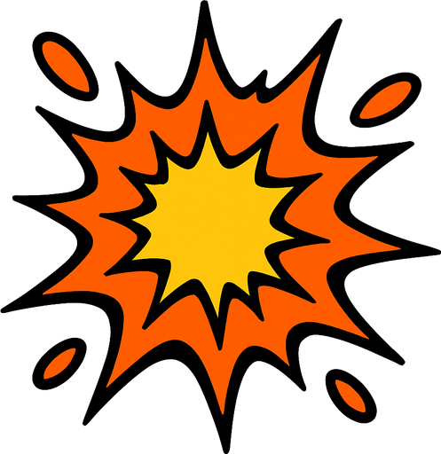 patlama.
In-Game asset.  2d.  High contrast.  No shadows