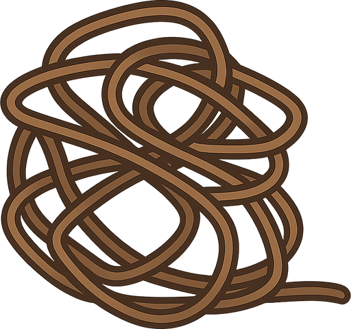 tangled. No background. Transparent background. Blank background. No shadows. 2d. In-Game asset. flat
