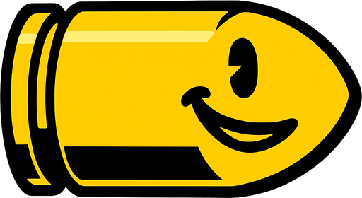 smile bullet to the right.
In-Game asset.  2d.  High contrast.  No shadows