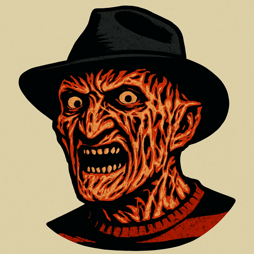 freddy krueger scary head.
In-Game asset.  2d.  High contrast.  No shadows