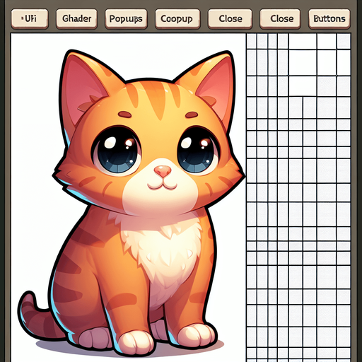 Very cute cat looking into camera. Full body cat. Cartoon art style. Ginger cat. No UI elements in the picture like popups, close buttons etc..
Single Game Texture. In-Game asset. 2d. Blank background. High contrast. No shadows.
