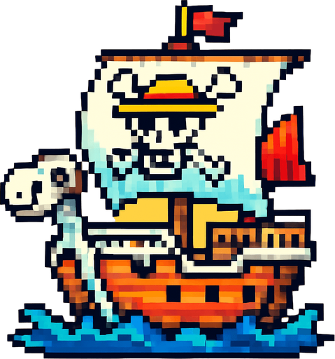 goin merri de pixeles.
In-Game asset.  2d.  High contrast.  No shadows