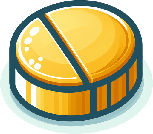 a sprite of medication pill.
a 2d sprite of  a yellow medication pill