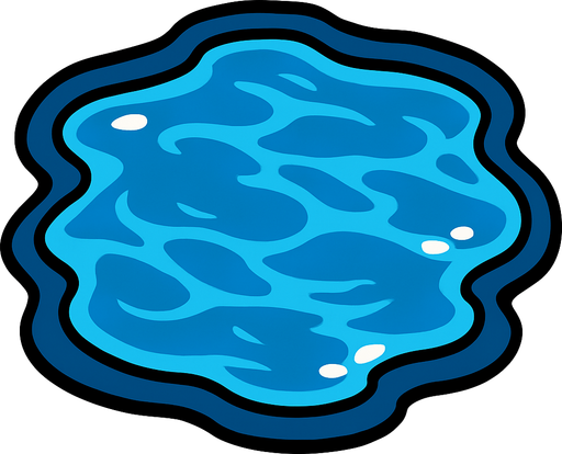 Water.
In-Game asset.  2d.  High contrast.  No shadows