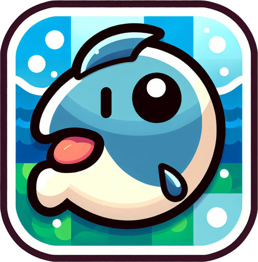 Sevimli ağzı açık ve yandan görünümlü bir balık.
Single Game Texture.  In-Game asset.  2d.  Blank background.  High contrast.  No shadows