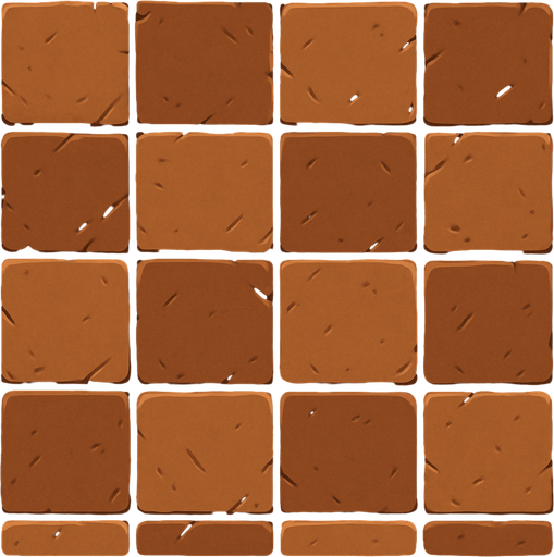 piso marron.
In-Game asset.  2d.  High contrast.  No shadows